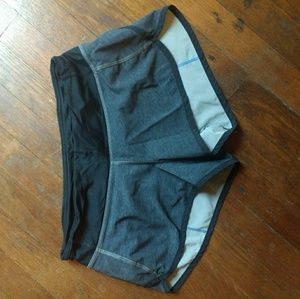Lululemon Speed Shorts Heathered Black